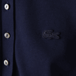 Women Lacoste V0ZN2470 Navy Blue 166 Slim Fit Stretch Cotton Pique Polo - Image 4