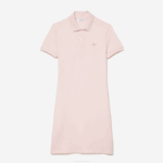 Women Lacoste V0ZN2476 Light Pink ADY Stretch Cotton Pique Polo Dress - Image 2