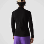 Women Lacoste V0ZN2478 Black 031 Slim Fit Stretch Pique Polo - Image 3