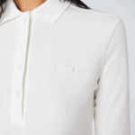 Women Lacoste V0ZN2480 White 70V Slim Fit Stretch Pique Polo - Image 2