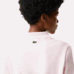 Women Lacoste V0ZN2494 Light Pink T03 Regular Fit Comic Badge Polo - Image 6