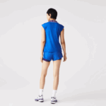 Women Lacoste V0ZN2501 Blue Purple Yellow 2G4 SPORT Zip High-Neck Tennis Polo - Image 3