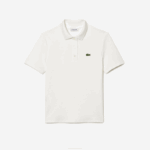 Women Lacoste V0ZN2503 White 70V Regular Fit Striped Organic Cotton Polo - Image 5