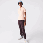 Women Lacoste V0ZN2508 Light Pink ADY Slim Fit Stretch Cotton Pique Polo - Image 4