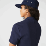Women Lacoste V0ZN2517 Navy Blue 166 Branded Cotton Jersey Polo Dress - Image 5