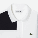Women Lacoste V0ZN2519 White SBH Patchwork Pique Polo Dress - Image 4