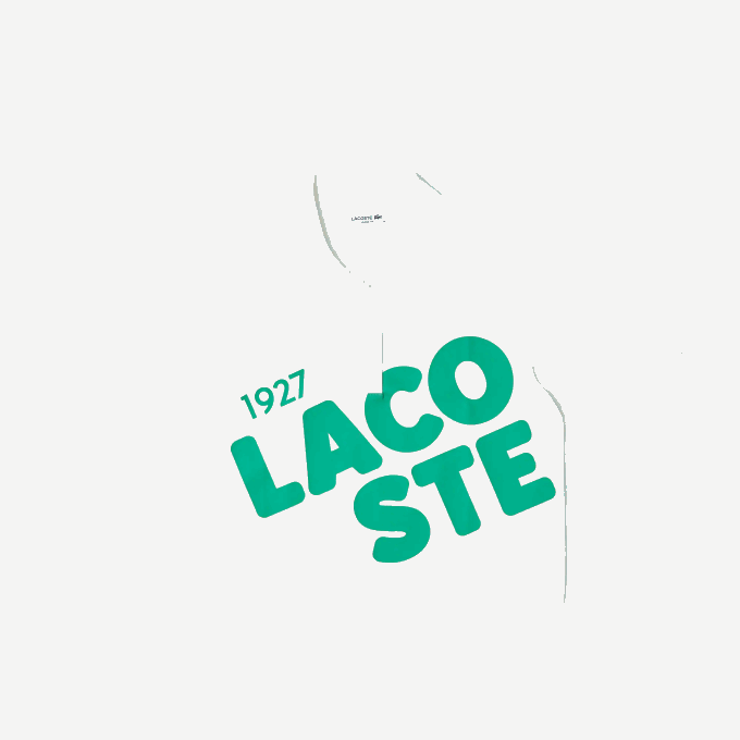 Women Lacoste V0ZN2525 White 70V Loose Fit Short Print Organic Cotton Polo - Image 5