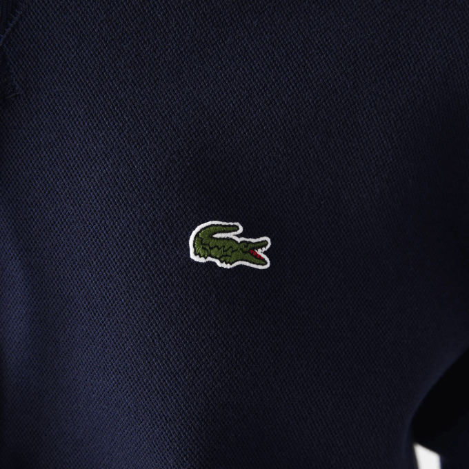 Women Lacoste V0ZN2527 Navy Blue 166 Loose Fit Hooded Cotton Blend Sweatshirt - Image 5