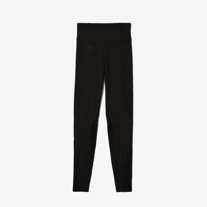 Women Lacoste V0ZN2531 Black 8VM SPORT Color-Block Knit Effect Leggings - Image 5