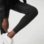 Women Lacoste V0ZN2531 Black 8VM SPORT Color-Block Knit Effect Leggings - Image 7