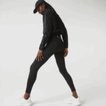 Women Lacoste V0ZN2531 Black 8VM SPORT Color-Block Knit Effect Leggings - Image 8