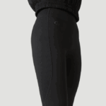 Women Lacoste V0ZN2531 Black 8VM SPORT Color-Block Knit Effect Leggings - Image 9