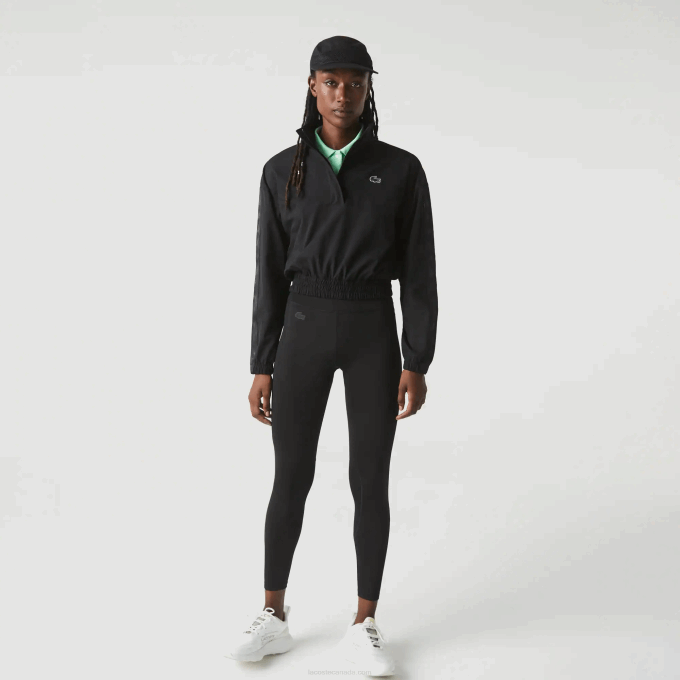 women_lacoste_v0zn2531_black_8vm_sport_color_block_knit_effect_leggings.png Women Lacoste V0ZN2531 Black 8VM SPORT Color-Block Knit Effect Leggings - Image 1