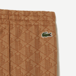 Women Lacoste V0ZN2536 Beige Brown ZWM Monogram Print Trackpants - Image 6