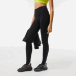 Women Lacoste V0ZN2539 Black 031 Stirrup Leggings - Image 2