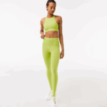 Women Lacoste V0ZN2541 Yellow 90V Stirrup Leggings