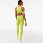 Women Lacoste V0ZN2541 Yellow 90V Stirrup Leggings - Image 3