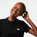 Women Lacoste V0ZN2542 Black 031 SPORT Organic Cotton Jersey T-Shirt - Image 2