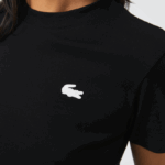 Women Lacoste V0ZN2542 Black 031 SPORT Organic Cotton Jersey T-Shirt - Image 4