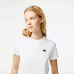 Women Lacoste V0ZN2543 White 001 SPORT Organic Cotton Jersey T-Shirt - Image 2