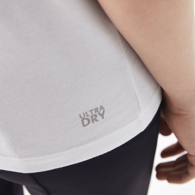 Women Lacoste V0ZN2543 White 001 SPORT Organic Cotton Jersey T-Shirt - Image 5