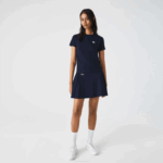 Women Lacoste V0ZN2544 Navy Blue 166 SPORT Organic Cotton Jersey T-Shirt