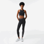 Women Lacoste V0ZN2548 Black 031 Seamless SPORTs Bra - Image 2