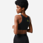 Women Lacoste V0ZN2548 Black 031 Seamless SPORTs Bra - Image 3