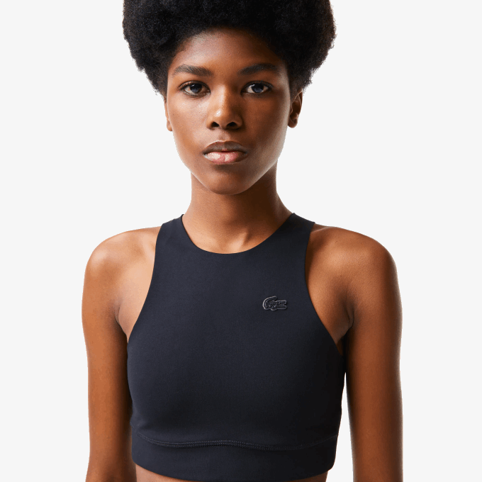 women_lacoste_v0zn2548_black_031_seamless_sports_bra.png Women Lacoste V0ZN2548 Black 031 Seamless SPORTs Bra - Image 1