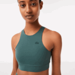 Women Lacoste V0ZN2549 Green 5HX Seamless SPORTs Bra - Image 2