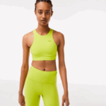 Women Lacoste V0ZN2550 Yellow 90V Seamless SPORTs Bra