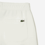Women Lacoste V0ZN2551 White 70V Blended Cotton Joggers - Image 6