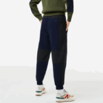 Women Lacoste V0ZN2552 Navy Blue Black R8P Badge Colorblock Trackpants - Image 3