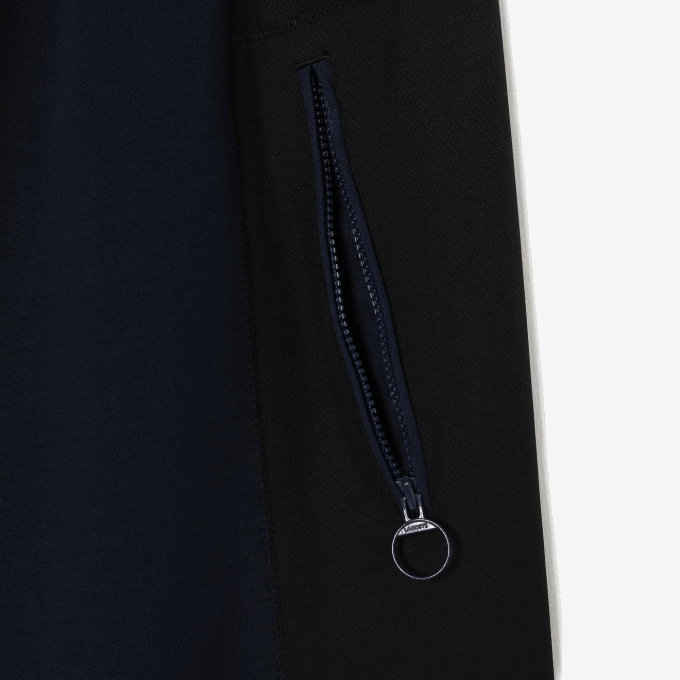 Women Lacoste V0ZN2552 Navy Blue Black R8P Badge Colorblock Trackpants - Image 6