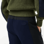 Women Lacoste V0ZN2552 Navy Blue Black R8P Badge Colorblock Trackpants - Image 8