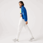 Women Lacoste V0ZN2554 White 70V Nautical Print Trackpants - Image 2