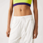 Women Lacoste V0ZN2554 White 70V Nautical Print Trackpants - Image 7