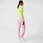 Women Lacoste V0ZN2555 Pink Z4H Nautical Print Trackpants - Image 3