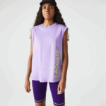 Women Lacoste V0ZN2557 Purple GFU SPORT Loose Fit Branded Coordinate T-Shirt