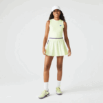 Women Lacoste V0ZN2560 Yellow 6GD SPORT Tight Fit Tennis T-Shirt - Image 2