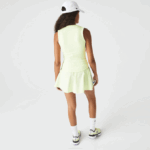 Women Lacoste V0ZN2560 Yellow 6GD SPORT Tight Fit Tennis T-Shirt - Image 3