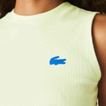 Women Lacoste V0ZN2560 Yellow 6GD SPORT Tight Fit Tennis T-Shirt - Image 5
