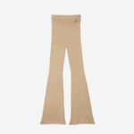 Women Lacoste V0ZN2562 Beige 02S Seamless Ribbed Knit Leggings