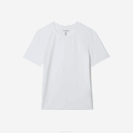 Women Lacoste V0ZN2563 White 001 Crew Neck Cotton Blend T-Shirt - Image 4