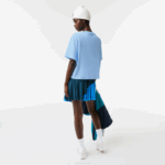 Women Lacoste V0ZN2568 Blue HBP Oversized Organic Cotton T-Shirt - Image 3