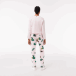 Women Lacoste V0ZN2569 Light Pink T03 Comic Print Trackpants - Image 3