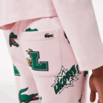 Women Lacoste V0ZN2569 Light Pink T03 Comic Print Trackpants - Image 4
