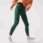 Women Lacoste V0ZN2573 Green D1R SPORT All-Over Print High-Waist Leggings - Image 6