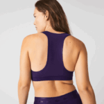 Women Lacoste V0ZN2576 Yellow Purple 5CY SPORT Color-Block Recycled Polyester Sports Bra - Image 6