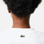 Women Lacoste V0ZN2578 White 001 Oversized Print And Branded Sweatshirt - Image 8